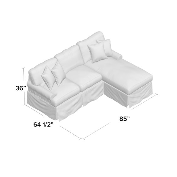 Beachcrest Home Rundle 85" Wide Cotton Reversible Sleeper Sofa & Chaise & Reviews Wayfair